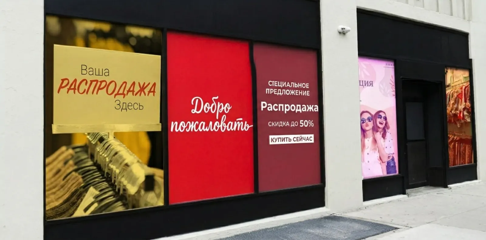 Наружная реклама в магазине